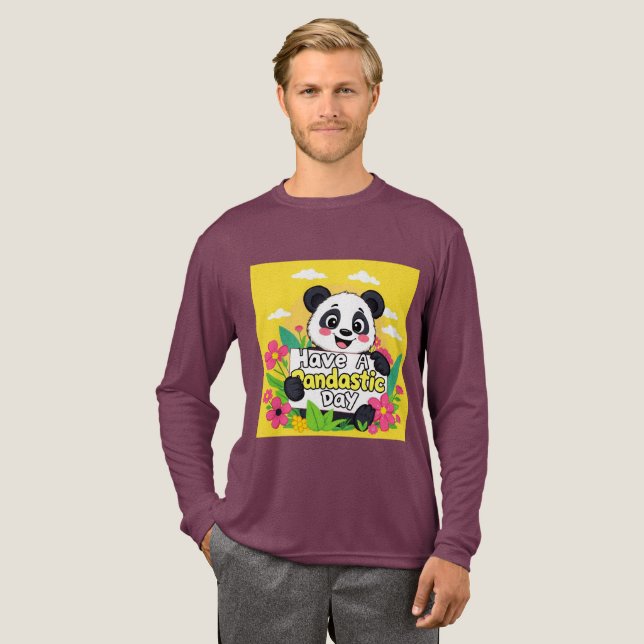 Camiseta Triblenda Cute Panda "Ten Un Día Pandástico" (Anverso Completo)