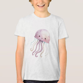 Camiseta Triblenda Cute Pastel Jellyfish Watercolor Illustration