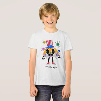 Camiseta Triblenda Cute Patriotic Pie Cartoon – Funny 4th of July Kid