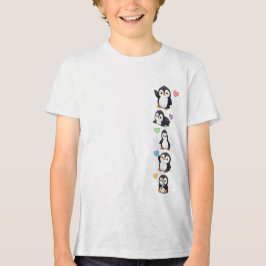 Camiseta Triblenda Cute Penguin Friends Kids T-Shirt — Adorable Pengu