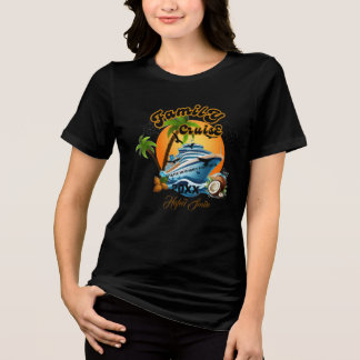 Camiseta Triblenda Cute Personalized Cruise Ship Family Trip Sunset T