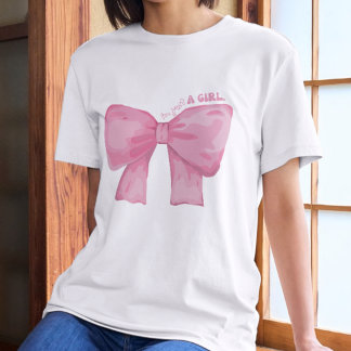 Camiseta Triblenda Cute Pink Bow - "Solo soy Chica"
