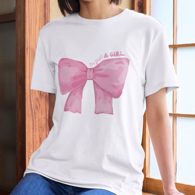 Camiseta Triblenda Cute Pink Bow - "Solo soy Chica" (Subido por el creador)