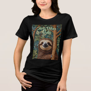 Camiseta Triblenda Cute retro boho divertido solo vibra de Perezoso