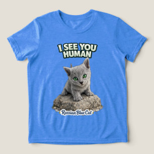 Camiseta Triblenda Cute Russian Blue Kitten – Funny Quote