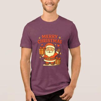 Camiseta Triblenda  Cute Santa Claus Christmas Art –  Merry Christmas