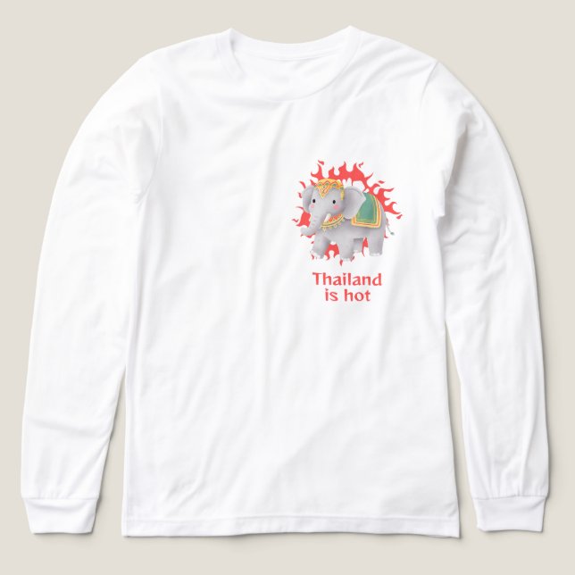 Camiseta Triblenda Cute Thai Elephant and the Heat (Diseño frontal)