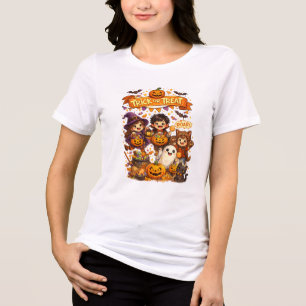 Camiseta Triblenda Cute Trick Or Treat Halloween Women's T-Shirt Dive
