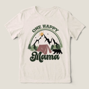 Camiseta Triblenda Cute un feliz cumpleaños de camper, una mamá feliz