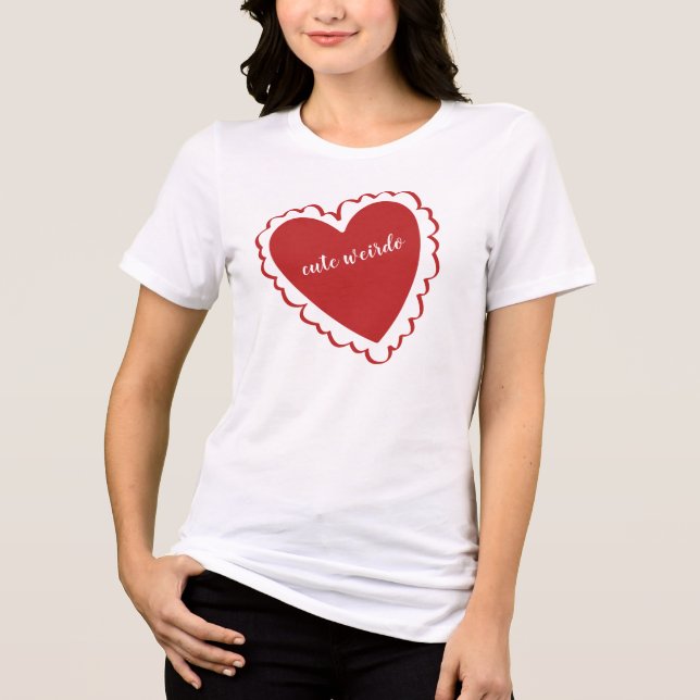 Camiseta Triblenda Cute Weirdo Heart (Anverso)