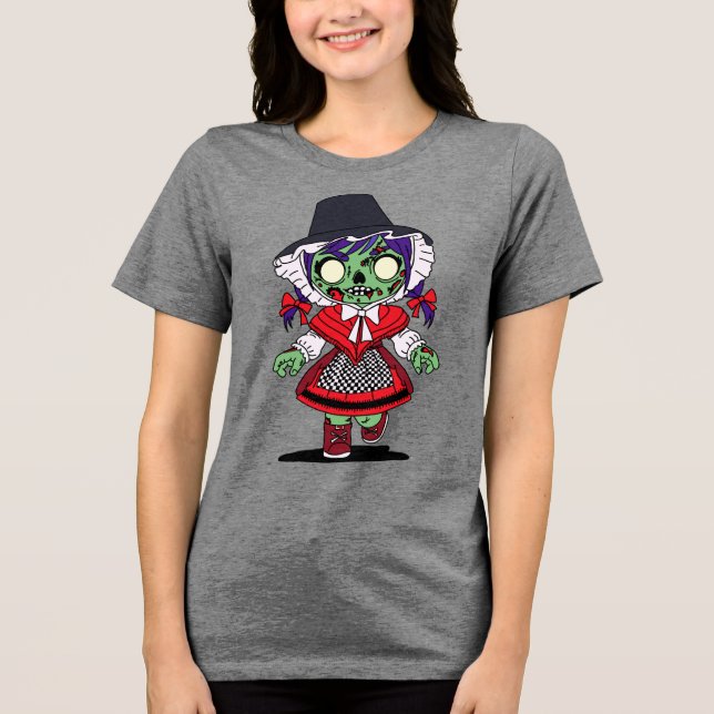 Camiseta Triblenda Cute Welsh Zombie (Anverso)