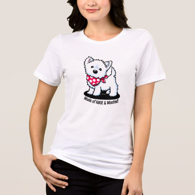 Camiseta Triblenda Cute Westie KiniArt (Anverso)