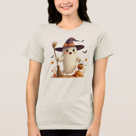 Camiseta Triblenda Cute Witchy Ghost Halloween