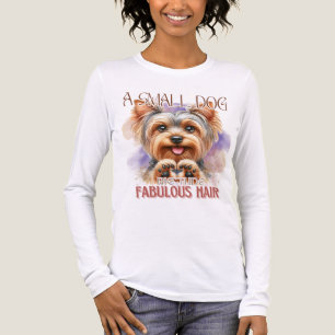 CAMISETA TRIBLENDA CUTE YORKSHIRE TERRIER DOG DICIENDO