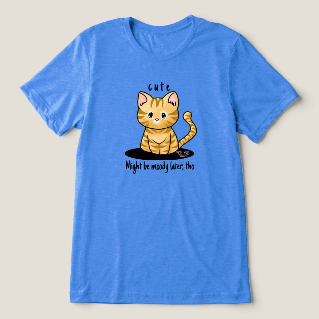 Camiseta Triblenda Cutie Cat Tabby (Diseño delantero )