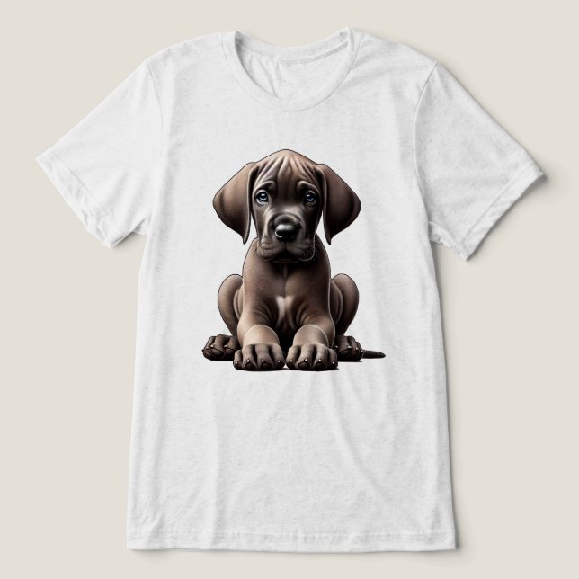 Camiseta Triblenda Cuto gran dane puppy (Diseño delantero )