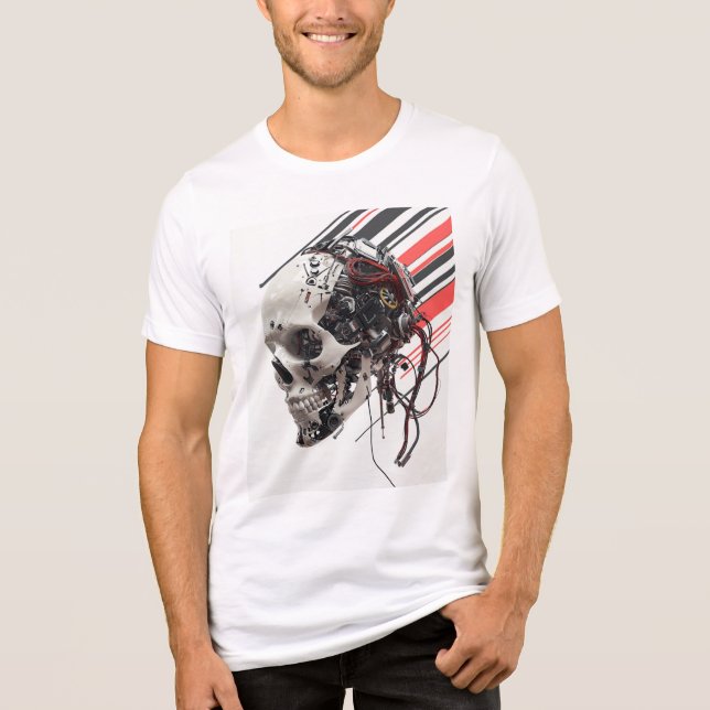 Camiseta Triblenda Cyber Skull (Anverso)