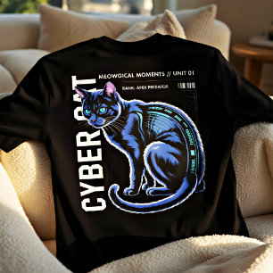 Camiseta Triblenda Cybercat Depredador Supremo - Regalo de Ciencia Fi