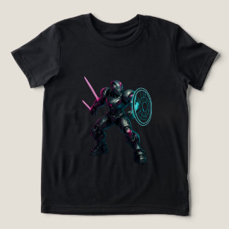 Camiseta Triblenda Cybernetic Gladiator – Neon Blade Warrior