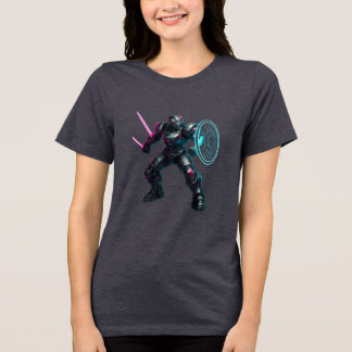 Camiseta Triblenda Cybernetic Gladiator – Neon Blade Warrior