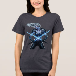 Camiseta Triblenda Cyberpunk Samurai Futurista Kunoichi