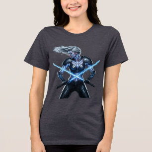 Camiseta Triblenda Cyberpunk Samurai Futurista Kunoichi