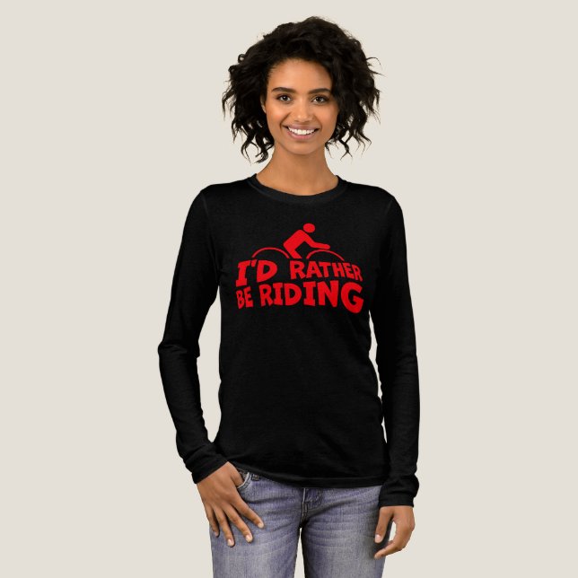 Camiseta Triblenda Cyclist I'd Rather Be Riding Red Action (Anverso Completo)
