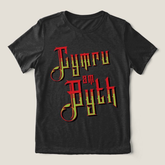 Camiseta Triblenda Cymru Am Byth. Gales para siempre (Diseño delantero )