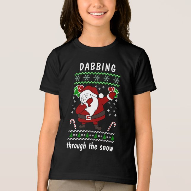 Camiseta Triblenda Dabbing Through the Snow Navidades (Anverso)