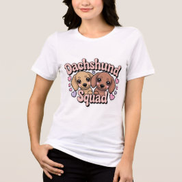 Camiseta Triblenda Dachshund Squad Cute Kawaii Dachshund Women T-Shir