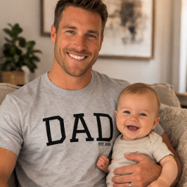 Camiseta Triblenda Dad Established Customizable Year Father's Day 