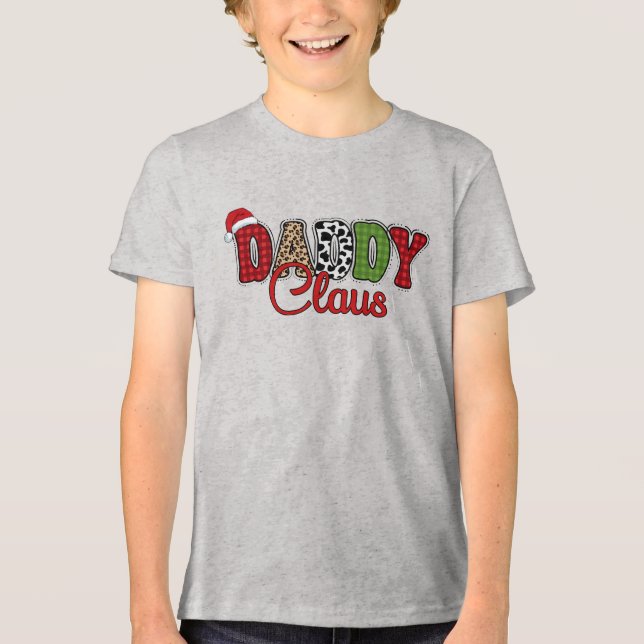 Camiseta Triblenda Daddy Claus Plaid Pattern-60095 (Anverso)