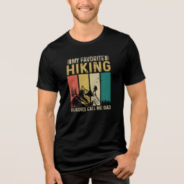 Camiseta Triblenda Dad's Favorite Hiking Buddies Retro Sunset