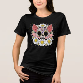Camiseta Triblenda Daisies & Bat Skull de abril