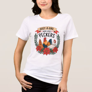 Camiseta Triblenda Dama de pollo divertida