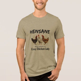 Camiseta Triblenda Dama de pollo loca HENSANE Animal de granja divert