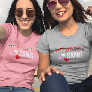 Camiseta Triblenda Damas de Chicas de pandillas en el Día de Galentin