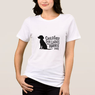 Camiseta Triblenda Damas de Perro Amante para los Camisas Harris