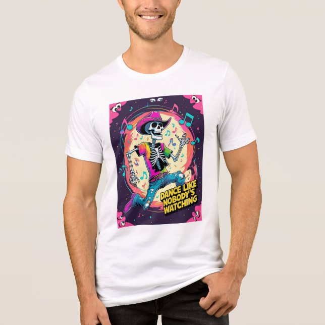 Camiseta Triblenda Dance Like Nobodys Watching – Wild Skeleton Groov (Anverso)