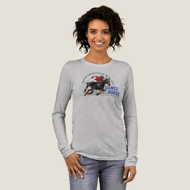 Camiseta Triblenda Dance with Horse (Light mode) | Women Long Sleeve (Anverso Completo)