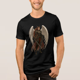 Camiseta Triblenda Dark Angel Warrior with Sword & Wings