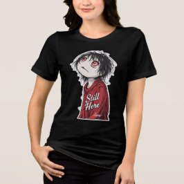 Camiseta Triblenda Dark Anime  "Still Here" Aesthetic Gothic Illustra