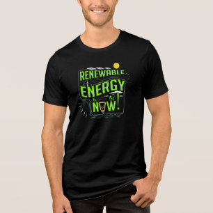 Camiseta Triblenda De la energía renovable conciencia del cambio de