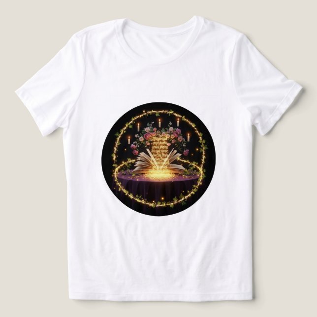 Camiseta Triblenda 📖 de libros y Rosas encantados (Diseño delantero )