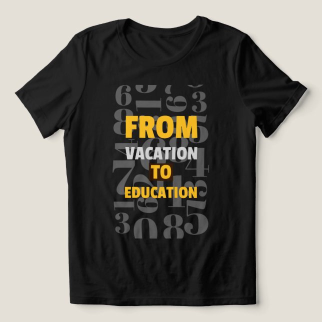 Camiseta Triblenda De vacaciones a escuela de educación comenzando (Diseño delantero )
