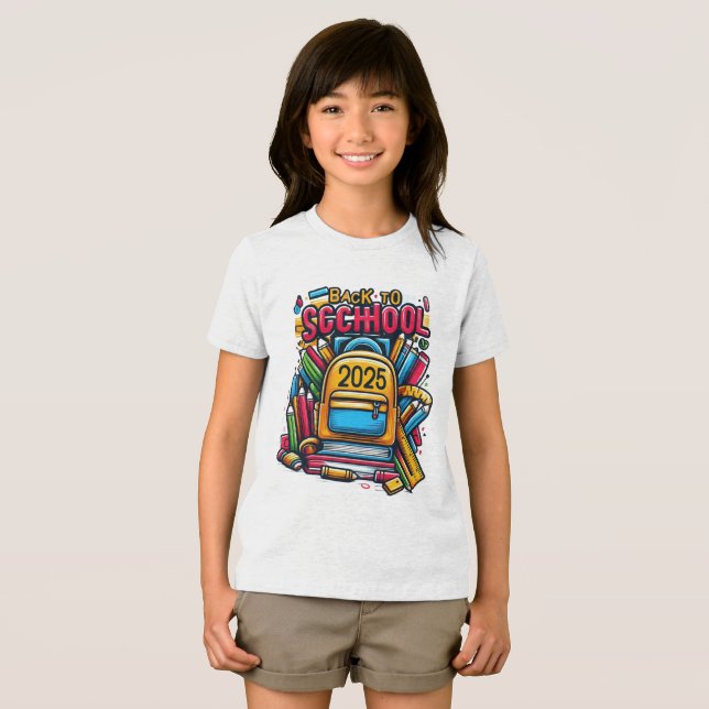 Camiseta Triblenda De vuelta a la escuela 2025 - Estudiante divertida ( Anverso Completo)