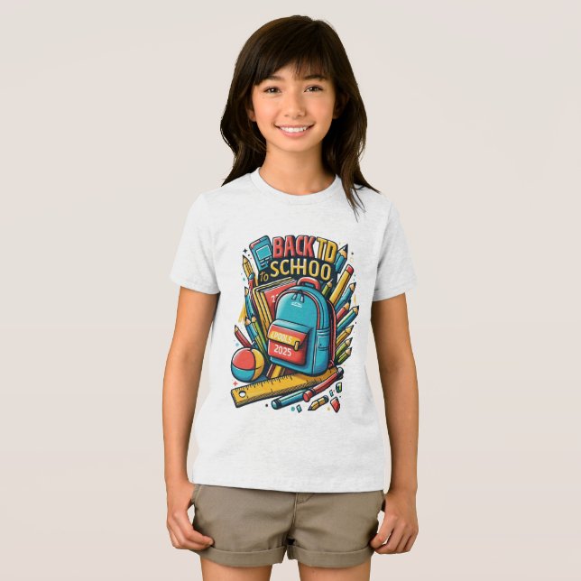 Camiseta Triblenda De vuelta a la escuela 2025 - Estudiante divertida ( Anverso Completo)