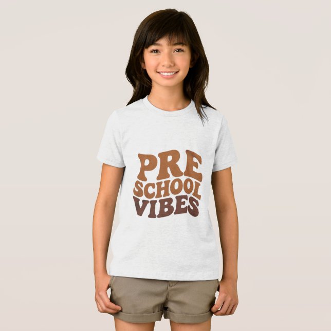 Camiseta Triblenda De vuelta a la escuela primer día de preescolar Gr ( Anverso Completo)