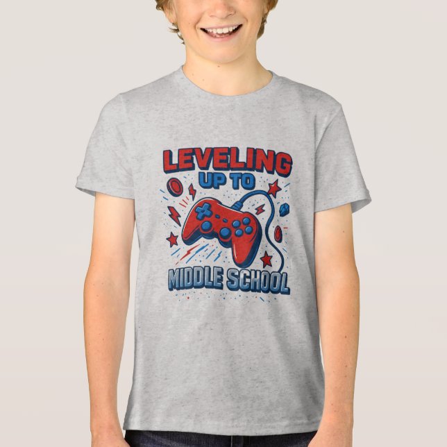 Camiseta Triblenda De vuelta a la escuela secundaria Chica de videoju (Anverso)