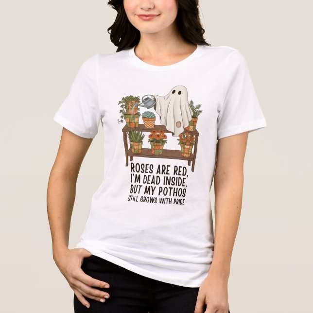 Camiseta Triblenda Dead Inside - Funny Ghost Plant Lover (Anverso)